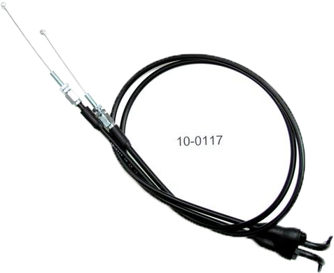 MOTION PRO BLACK VINYL THROTTLE PUSH-PULL CABLE SET - 10-0117
